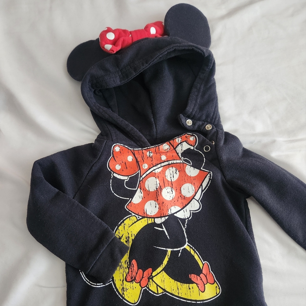 Minnie Mouse Disney Black and Red Hoodie for Toddlers